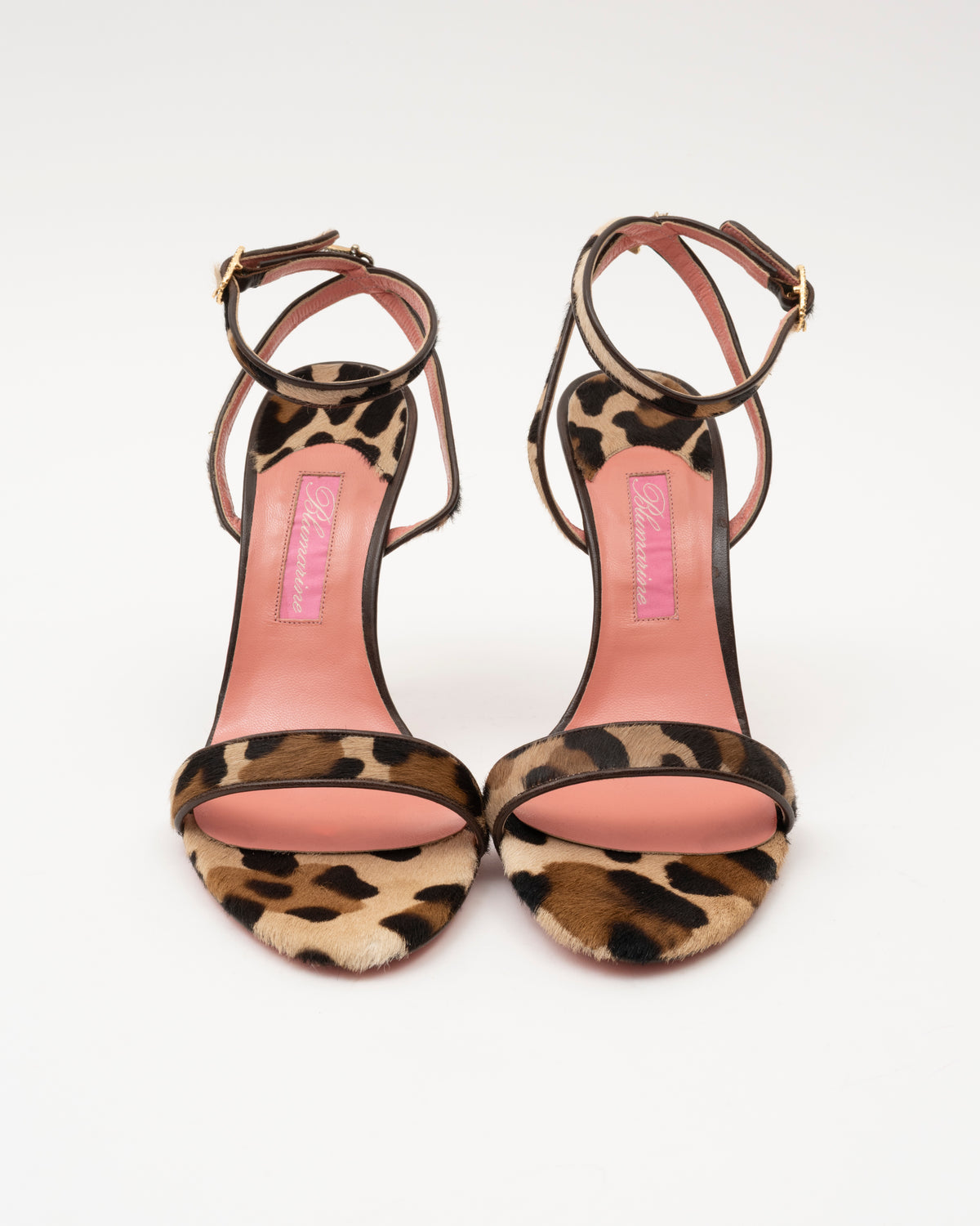 2000s BLUMARINE Leopard Pony Hair Crystal Charm Heels (37)