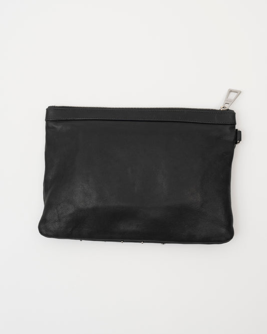 2000s JIMMY CHOO Black 96 Studded Clutch