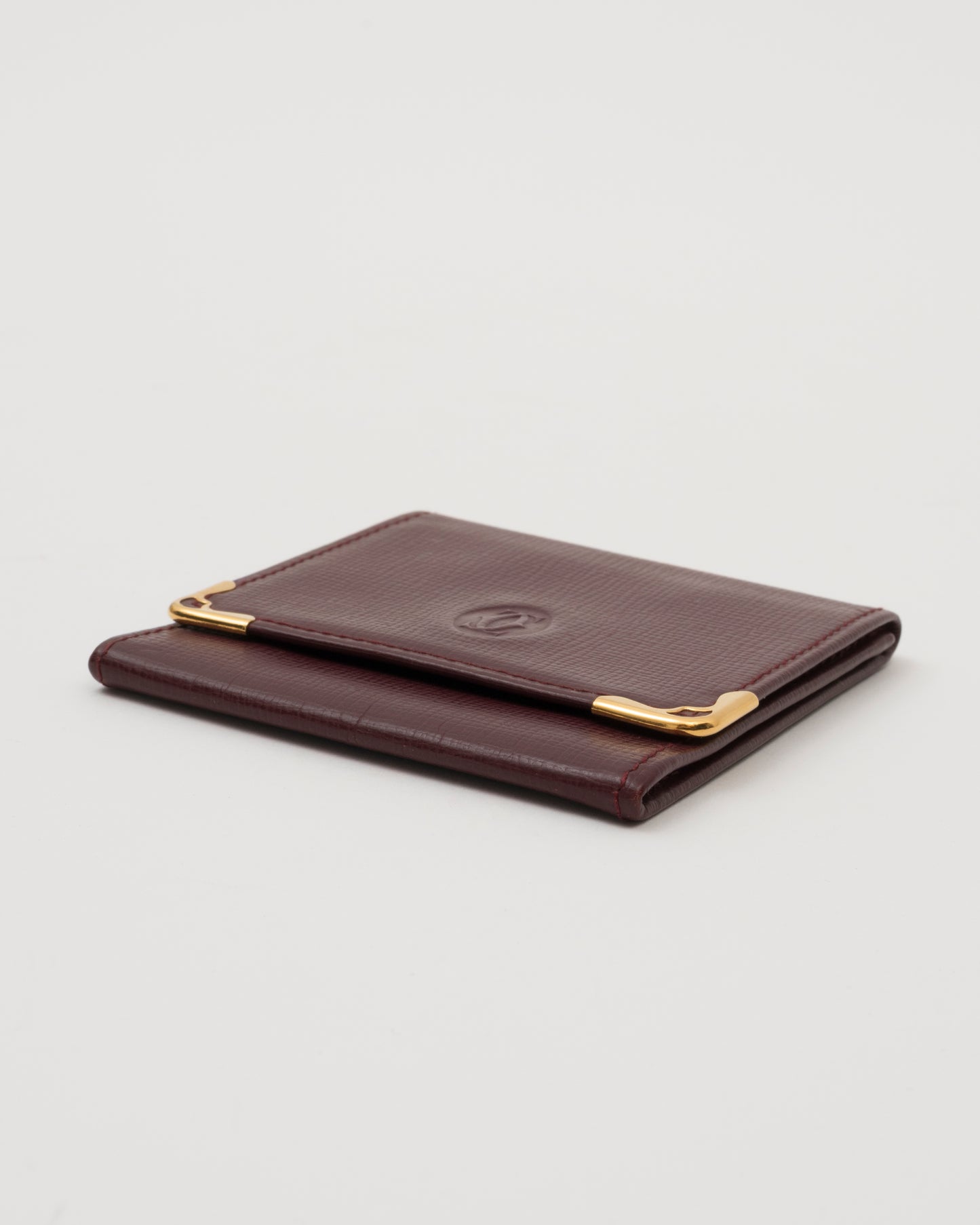 80s CARTIER Maroon Tiny Secret Case