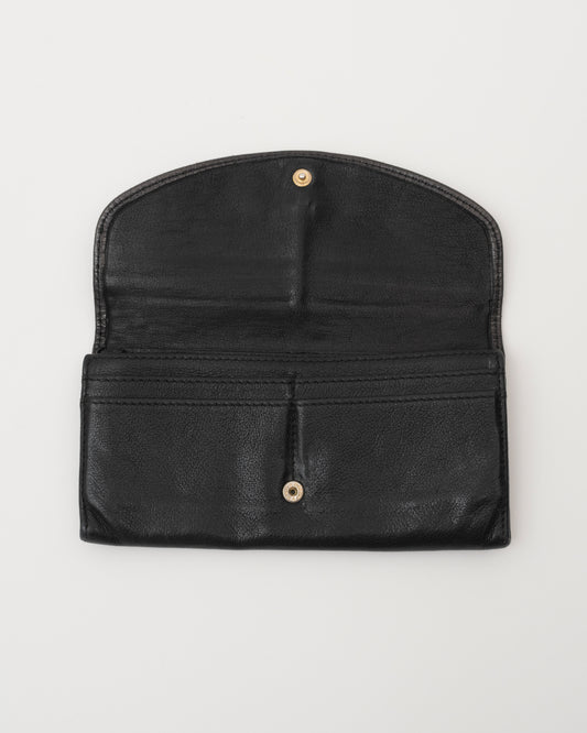 2000s CHLOE Lily Black Metallic Wallet