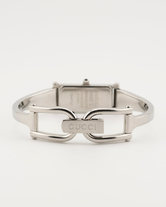 90s GUCCI 1500L Silver Watch w/Grey Dial