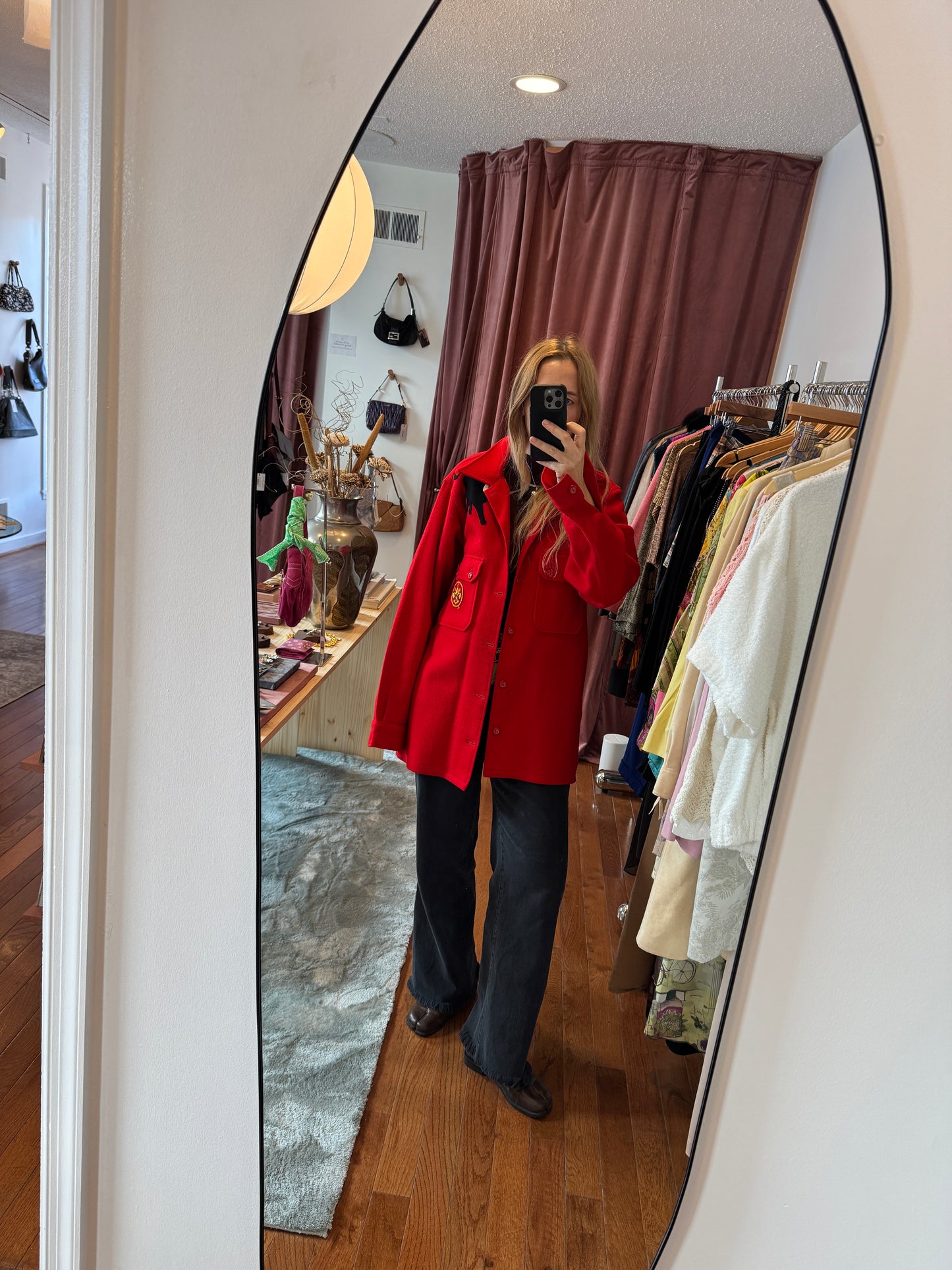 50s/60s BOY SCOUTS of AMERICA Red Wool Jacket (S-L) (as is)