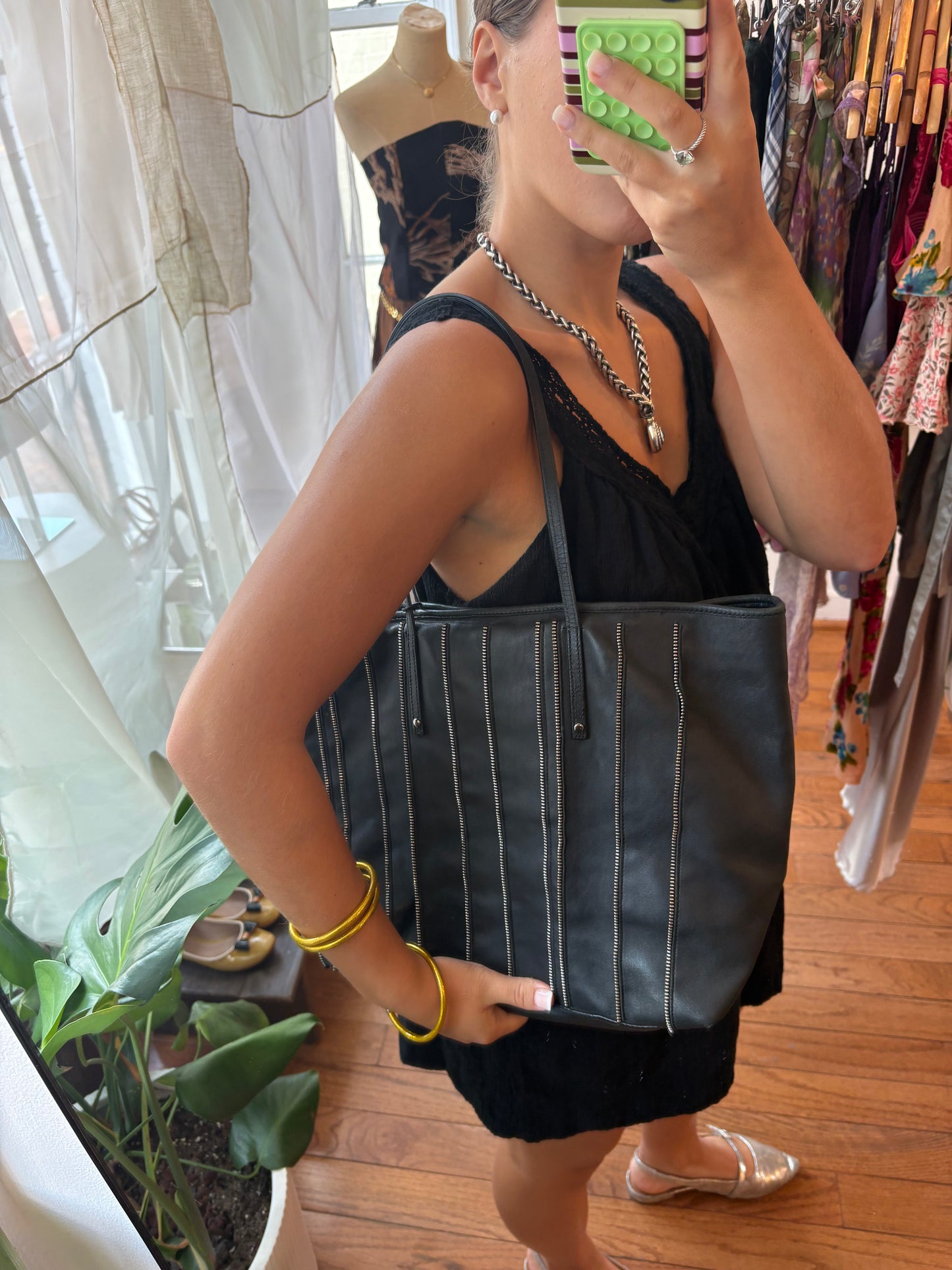 2000s Rare JIMMY CHOO Large Zipper Bag