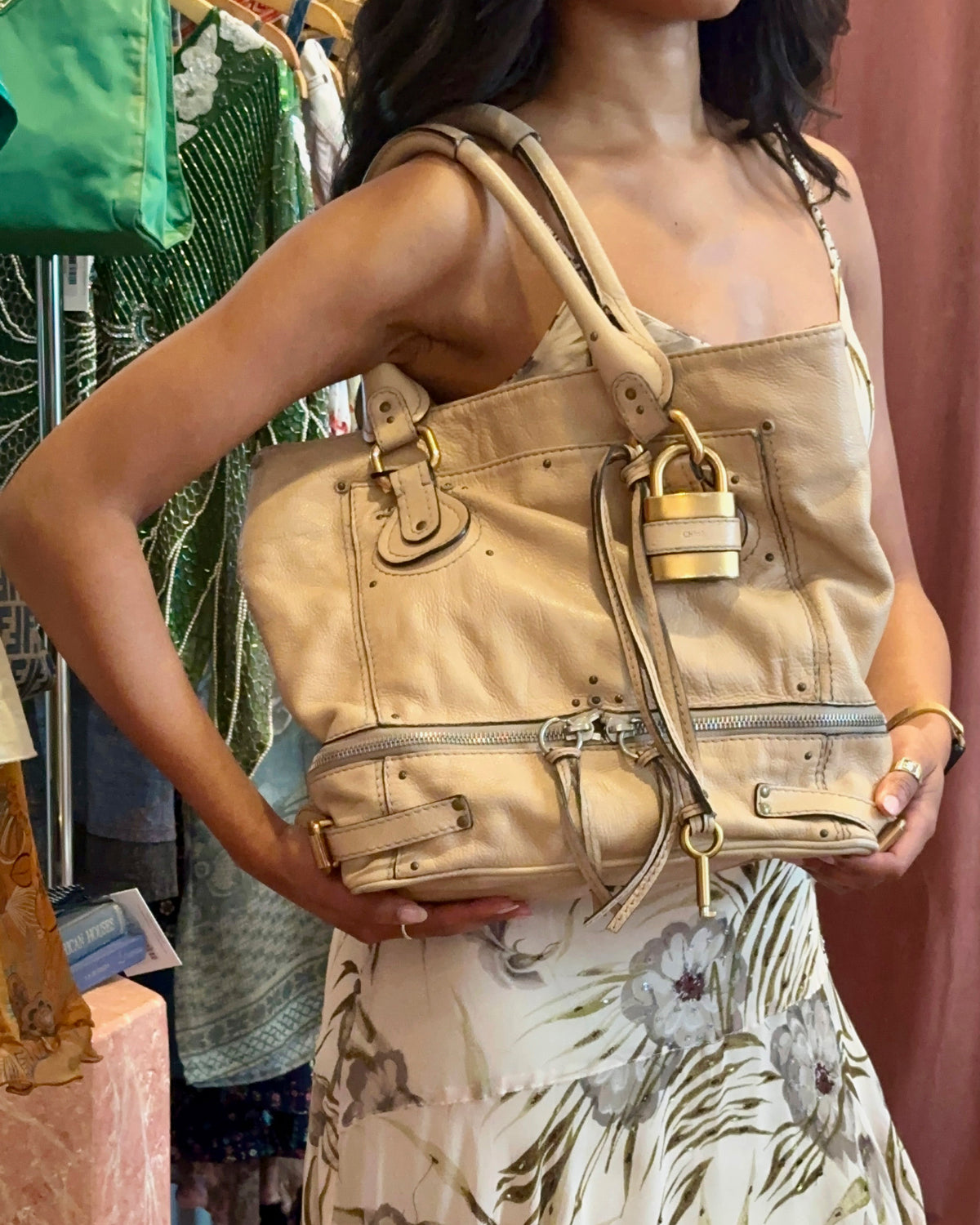 2000s CHLOE Paddington Beige Tote