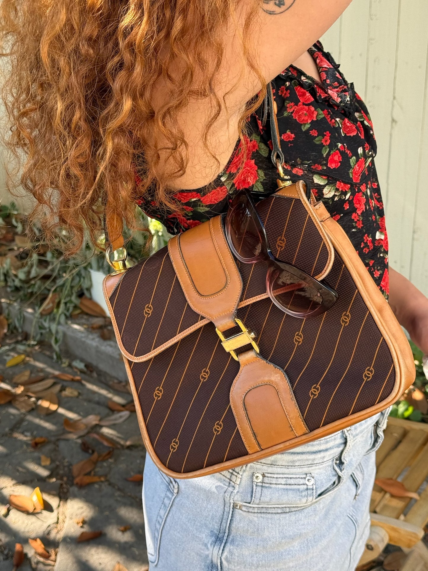 70s GUCCI Shooting Star GG Shoulder Bag
