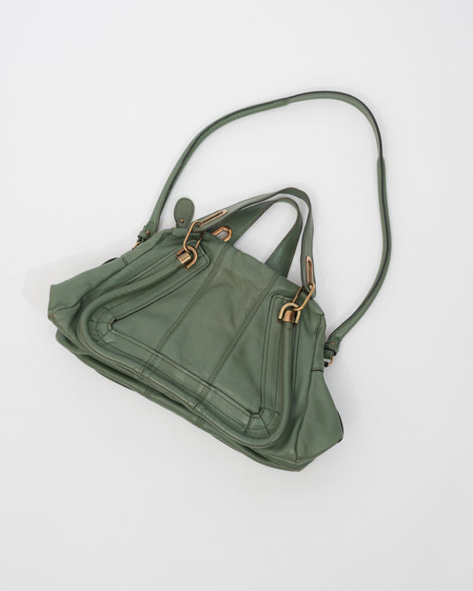 CHLOE Paraty Sage Green Leather Bag