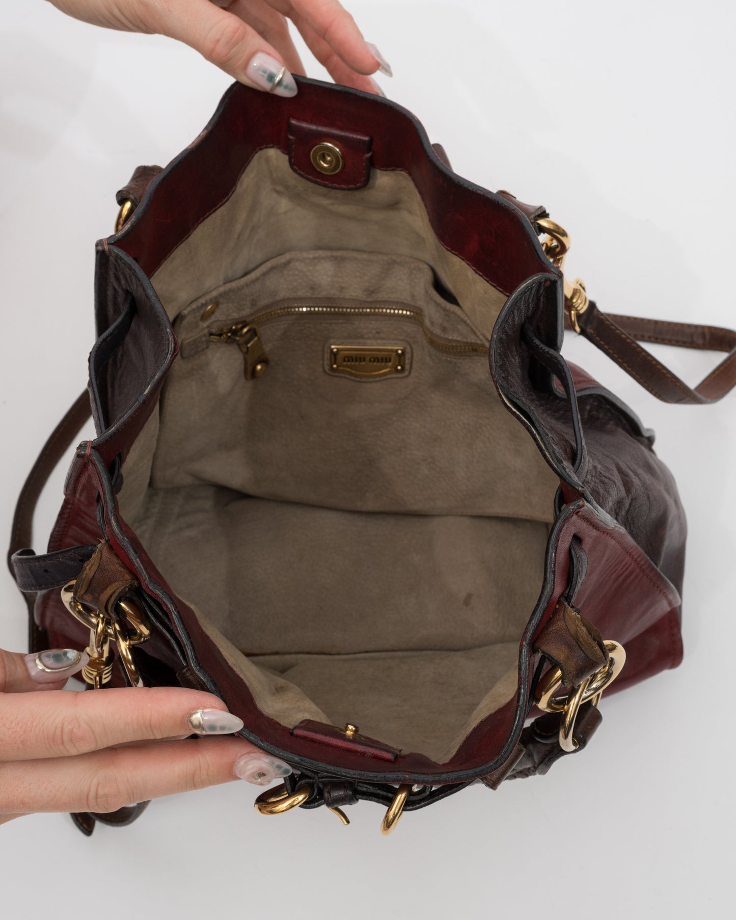 MIU MIU Maroon Leather Bag