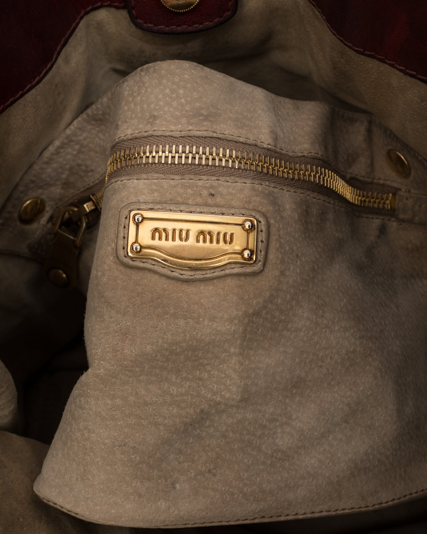 MIU MIU Maroon Leather Bag