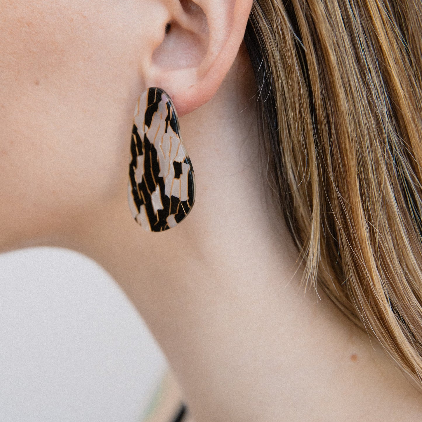 Geometric Abstract Statement Earrings - Closed Caption | Shop Vintage + Handmade. Always Sustainable. Never Wasteful.