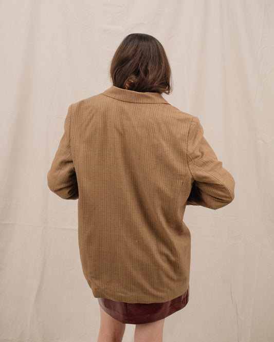 Vintage Gold Tweed Oversized Blazer / S/M - Closed Caption