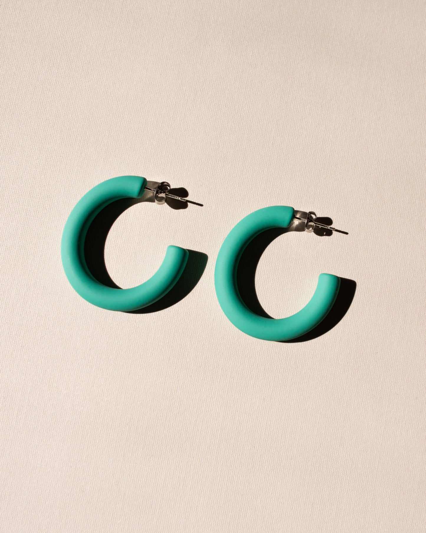 SS925 Louise Hoops in Teal