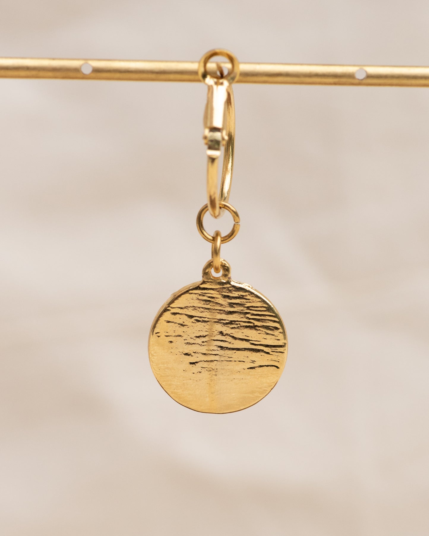 Single Charm Hoop Earring (Midnight Sky)