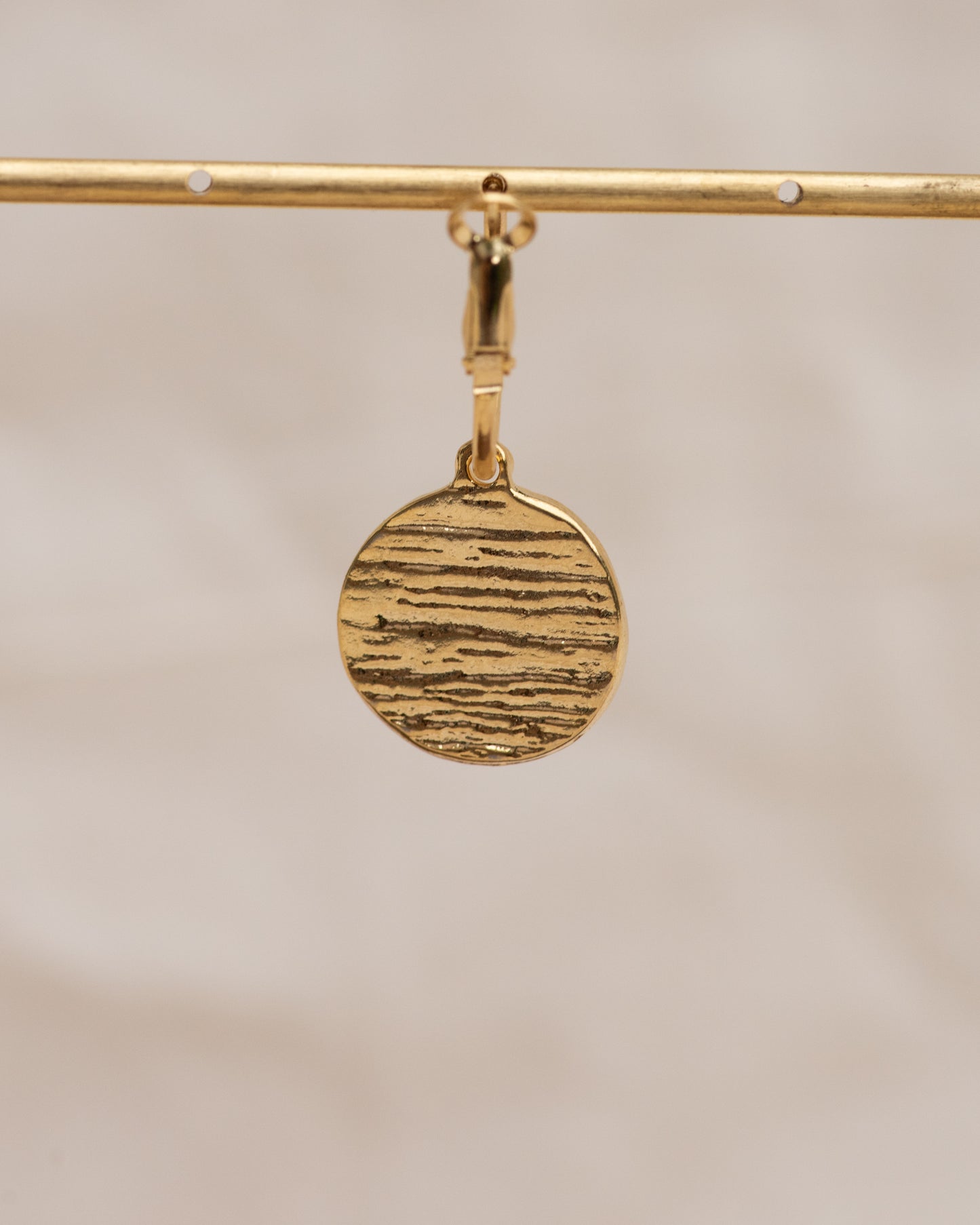 Single Charm Hoop Earring (Sun + Moon Ocean Embrace)