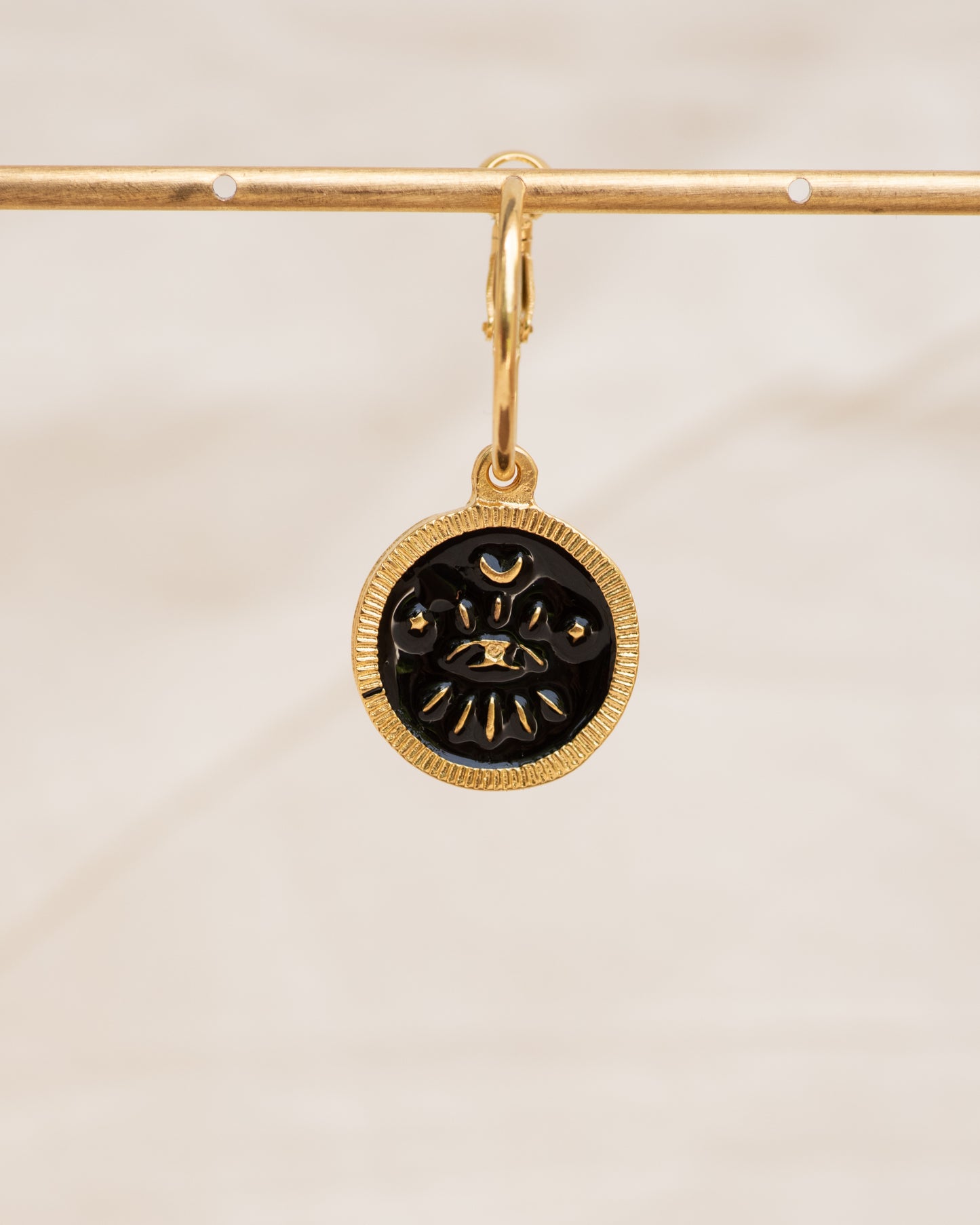 Single Charm Hoop Earring (All Seeing)