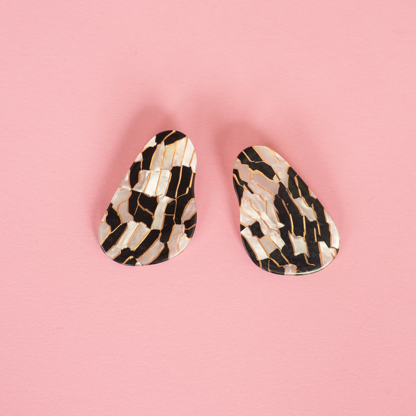 Geometric Abstract Statement Earrings - Closed Caption | Shop Vintage + Handmade. Always Sustainable. Never Wasteful.