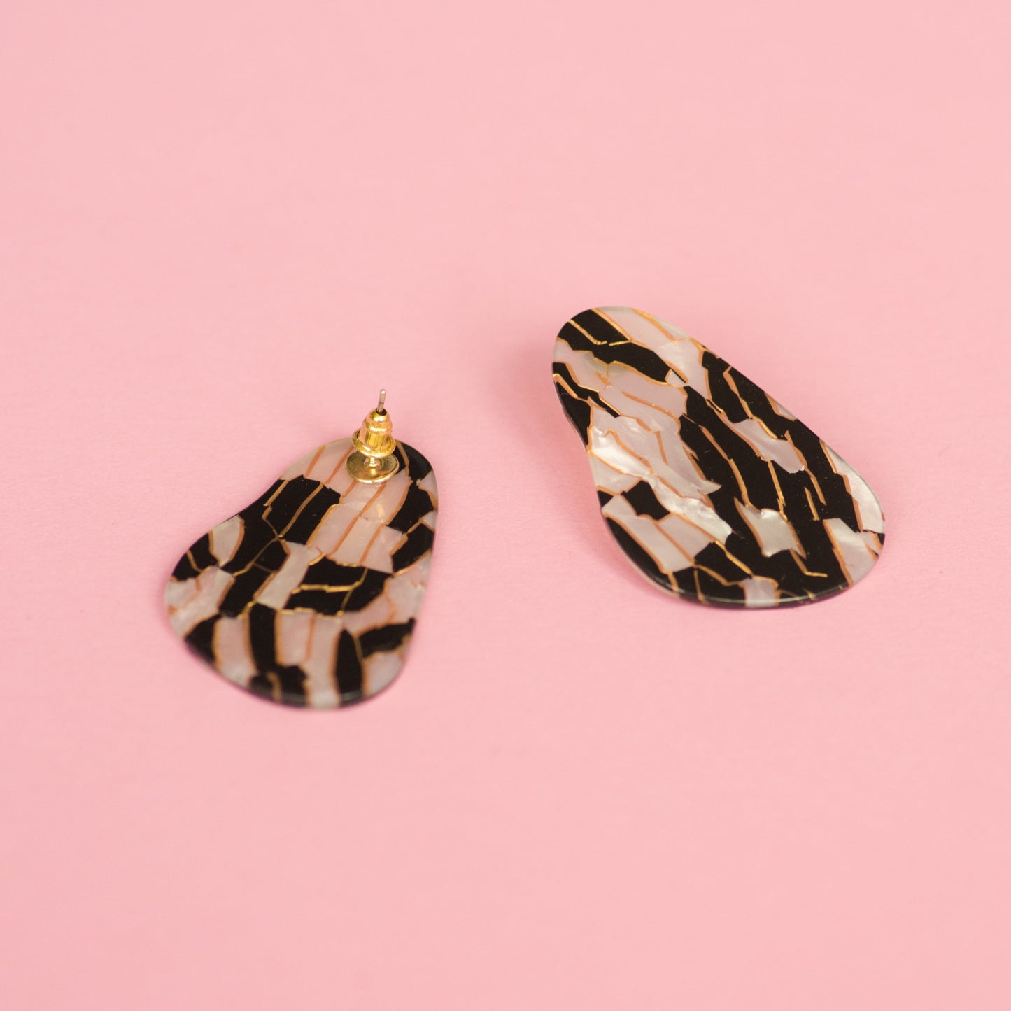 Geometric Abstract Statement Earrings - Closed Caption | Shop Vintage + Handmade. Always Sustainable. Never Wasteful.