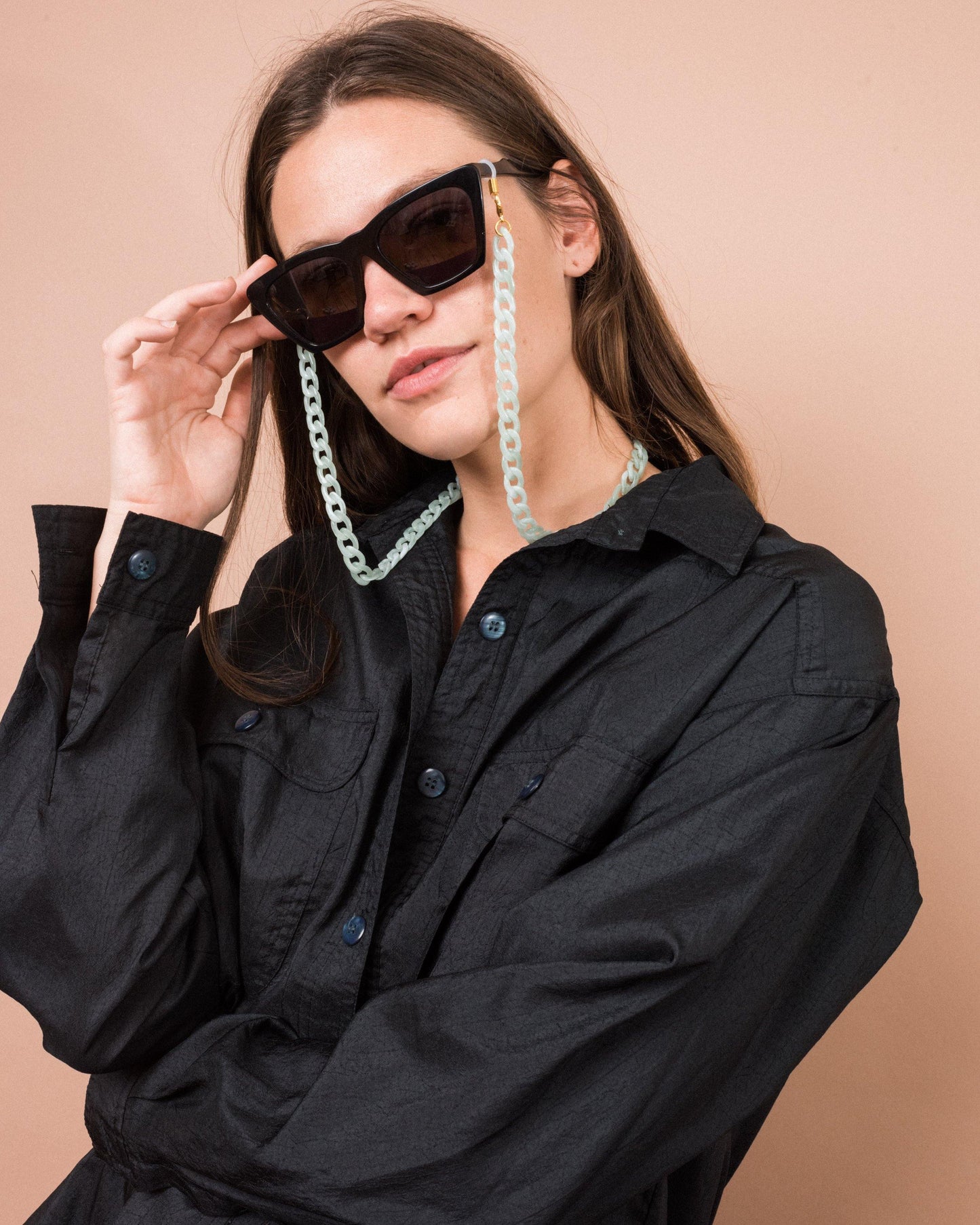 Chunky Mint (Sun) Glasses Chain - Closed Caption | Shop Vintage + Handmade. Always Sustainable. Never Wasteful.