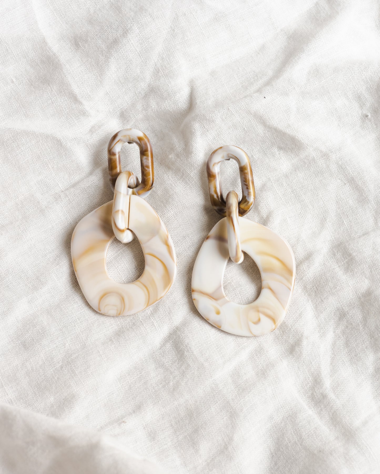 Clementine Earrings in Caramel Latte