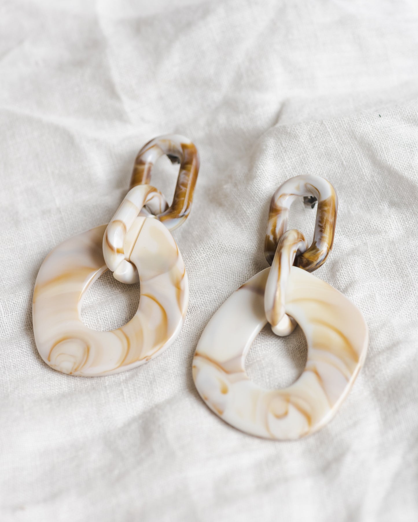 Clementine Earrings in Caramel Latte