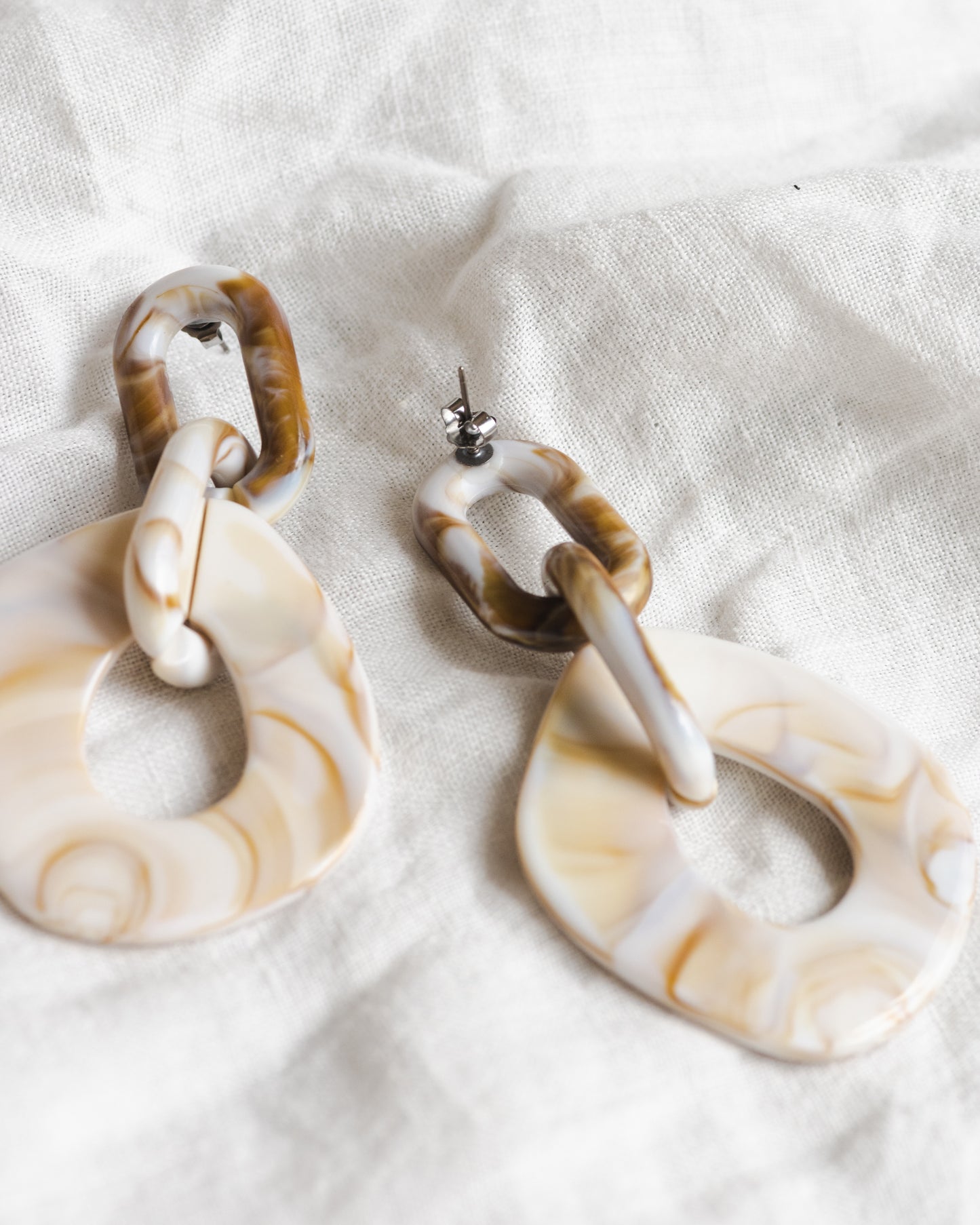 Clementine Earrings in Caramel Latte