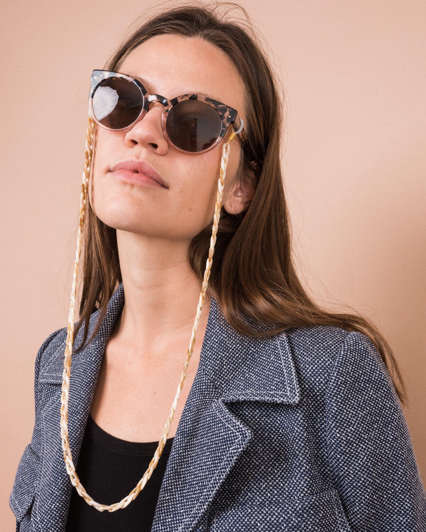 Chunky Caramel (Sun) Glasses Chain - Closed Caption | Shop Vintage + Handmade. Always Sustainable. Never Wasteful.