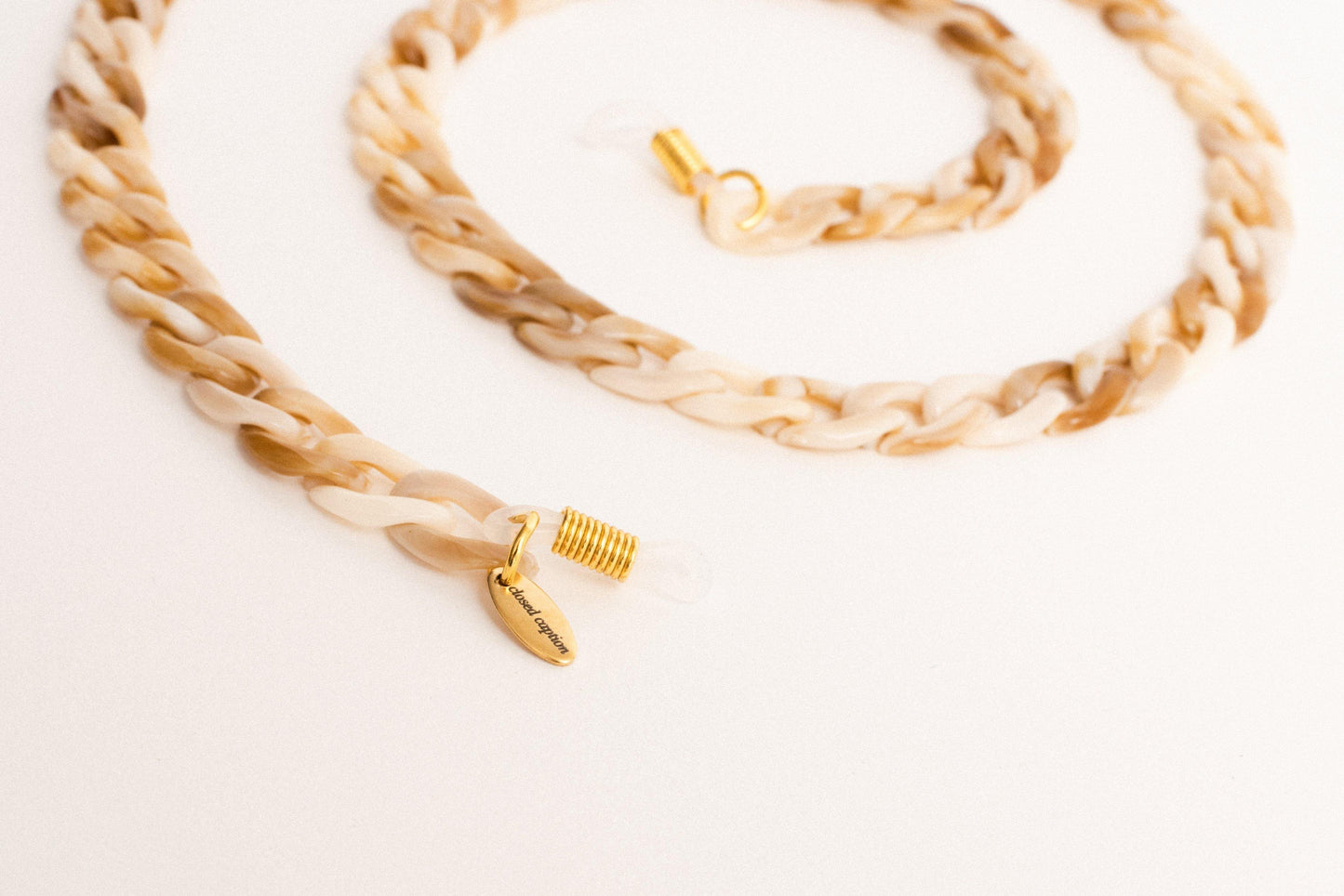 Chunky Caramel (Sun) Glasses Chain - Closed Caption | Shop Vintage + Handmade. Always Sustainable. Never Wasteful.