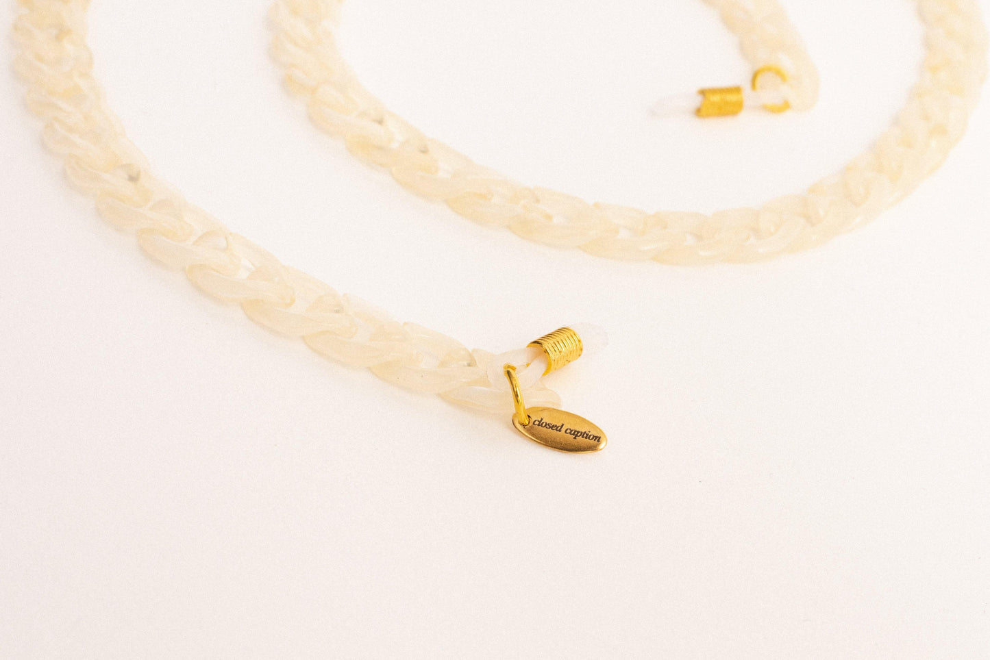 Chunky Vanilla (Sun) Glasses Chain - Closed Caption | Shop Vintage + Handmade. Always Sustainable. Never Wasteful.