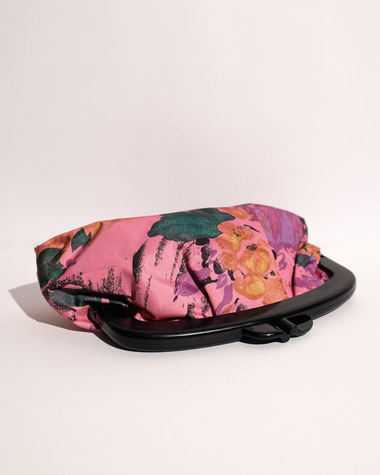 Vintage Pink Floral Clutch