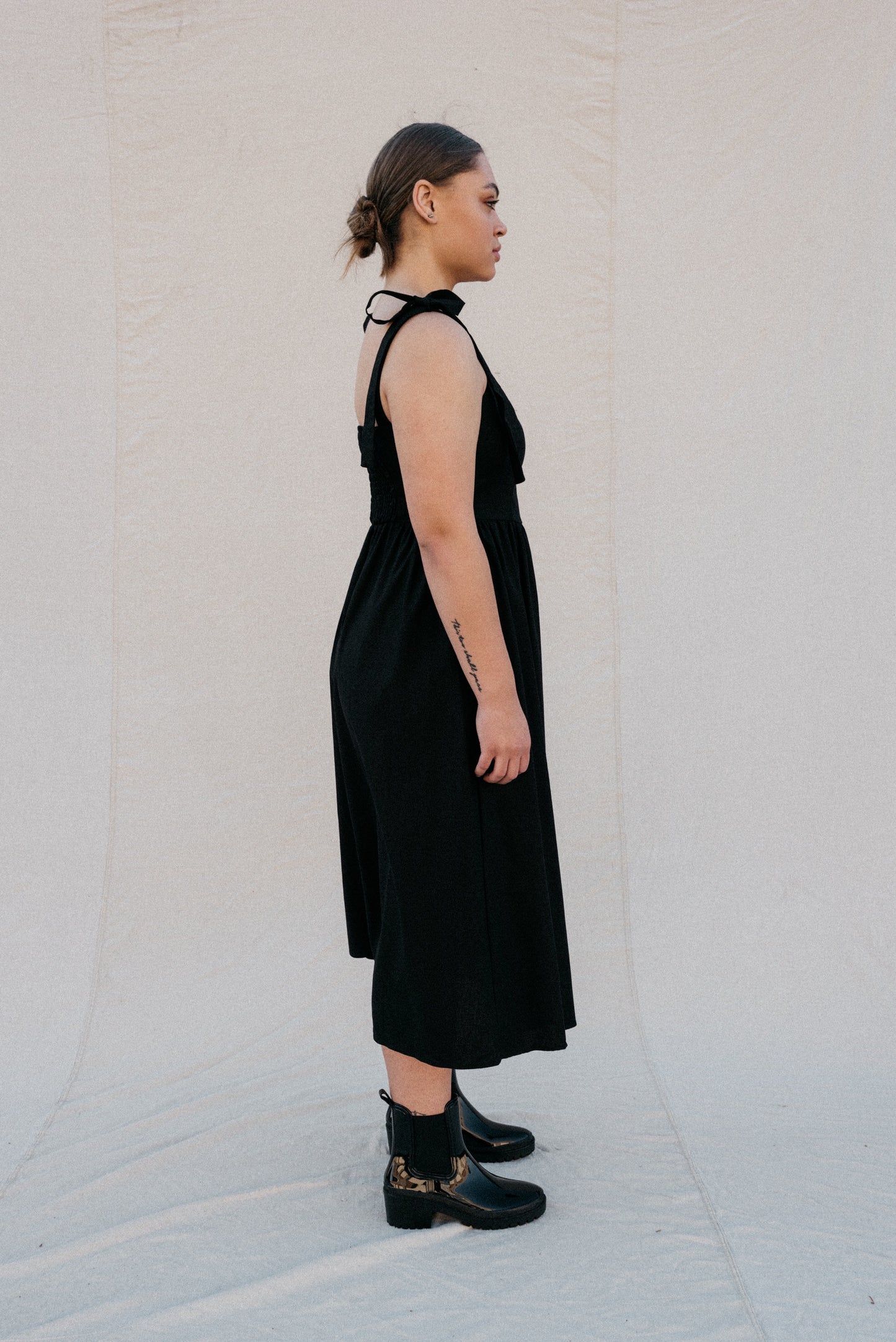 Margareta Dress in Charcoal