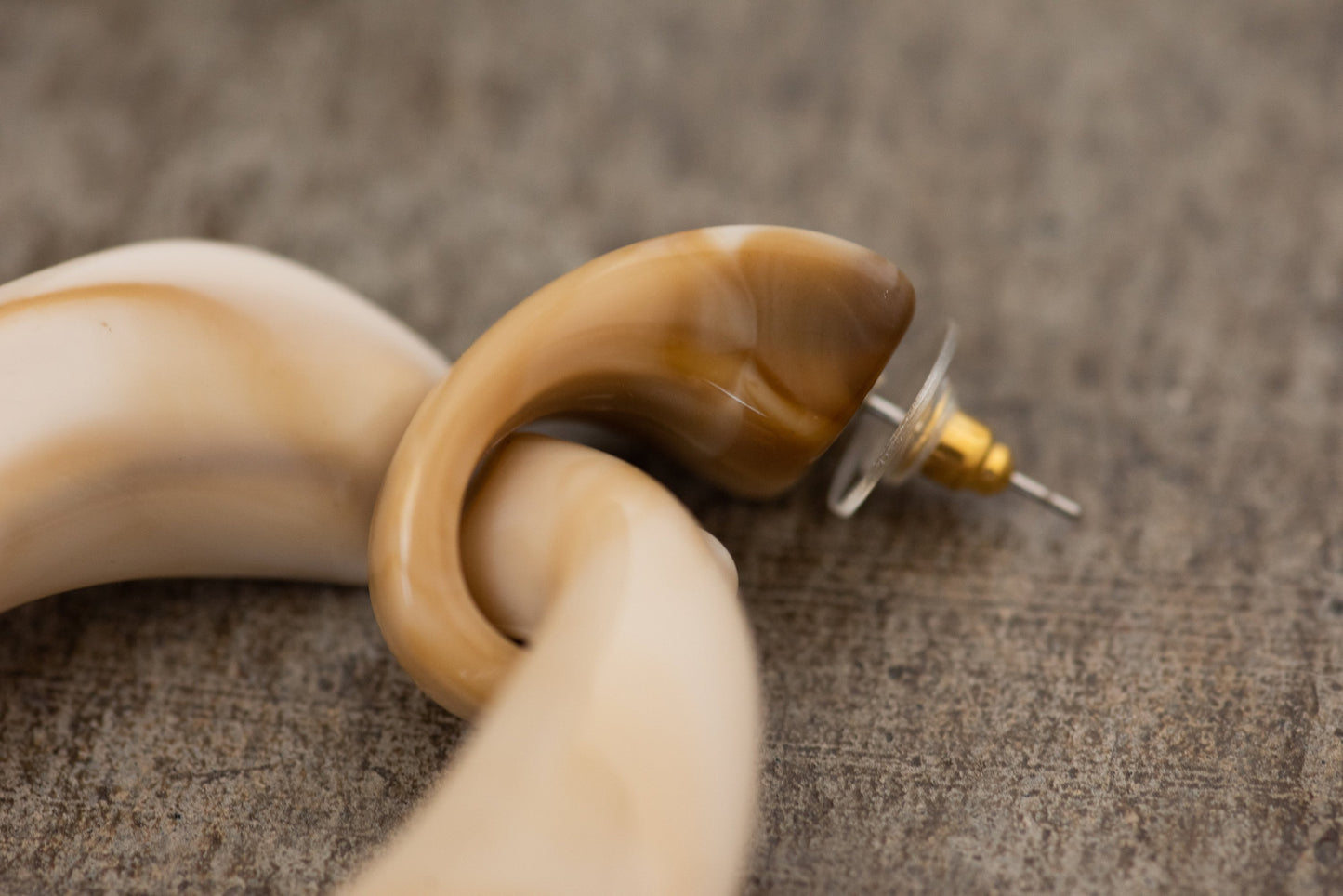Oversized Smoky Caramel Dangle Earrings - Closed Caption | Shop Vintage + Handmade. Always Sustainable. Never Wasteful.