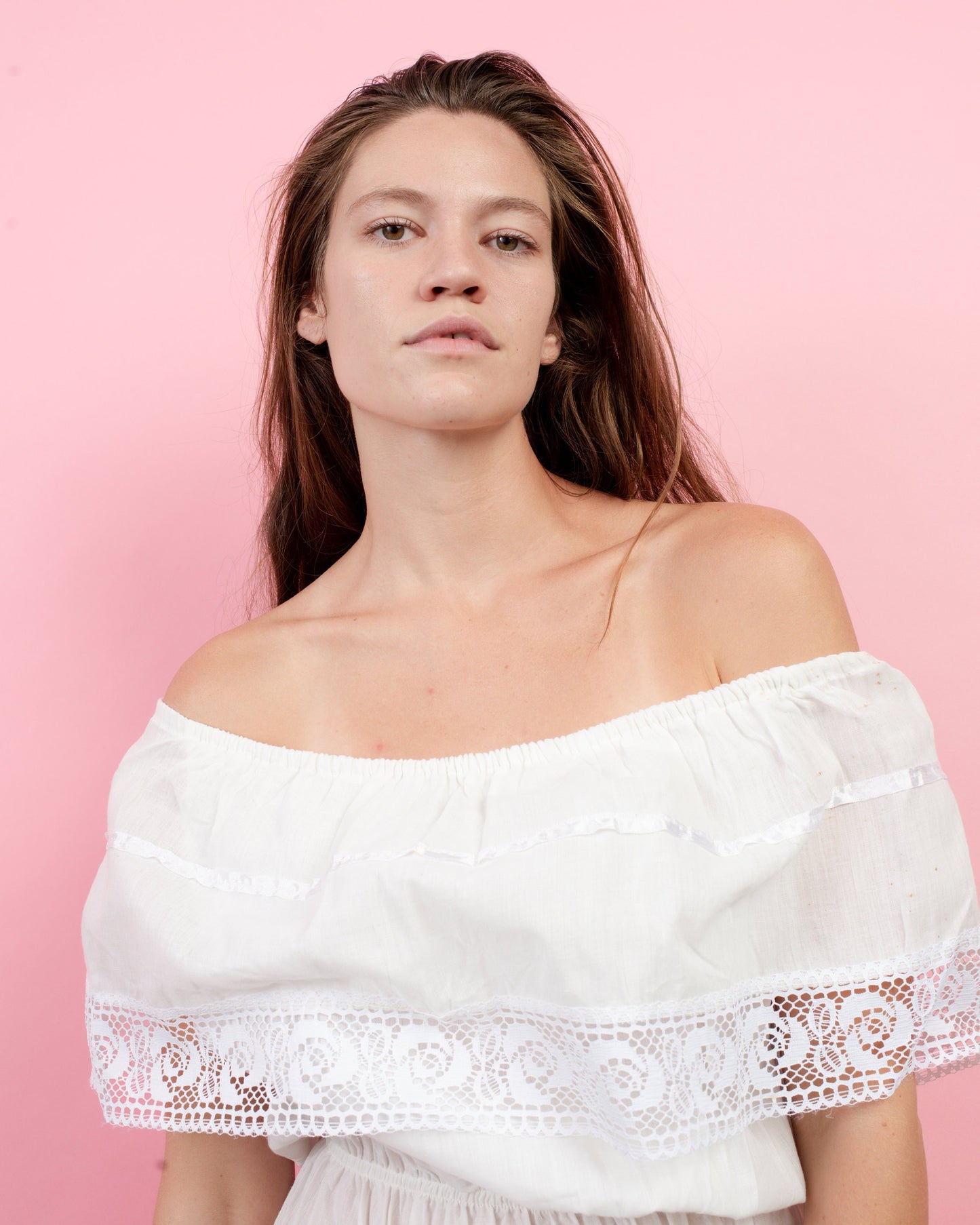 Vintage 70s White Boho Cotton Crochet Peasant Dress (S/M) - Closed Caption | Shop Vintage + Handmade. Always Sustainable. Never Wasteful.