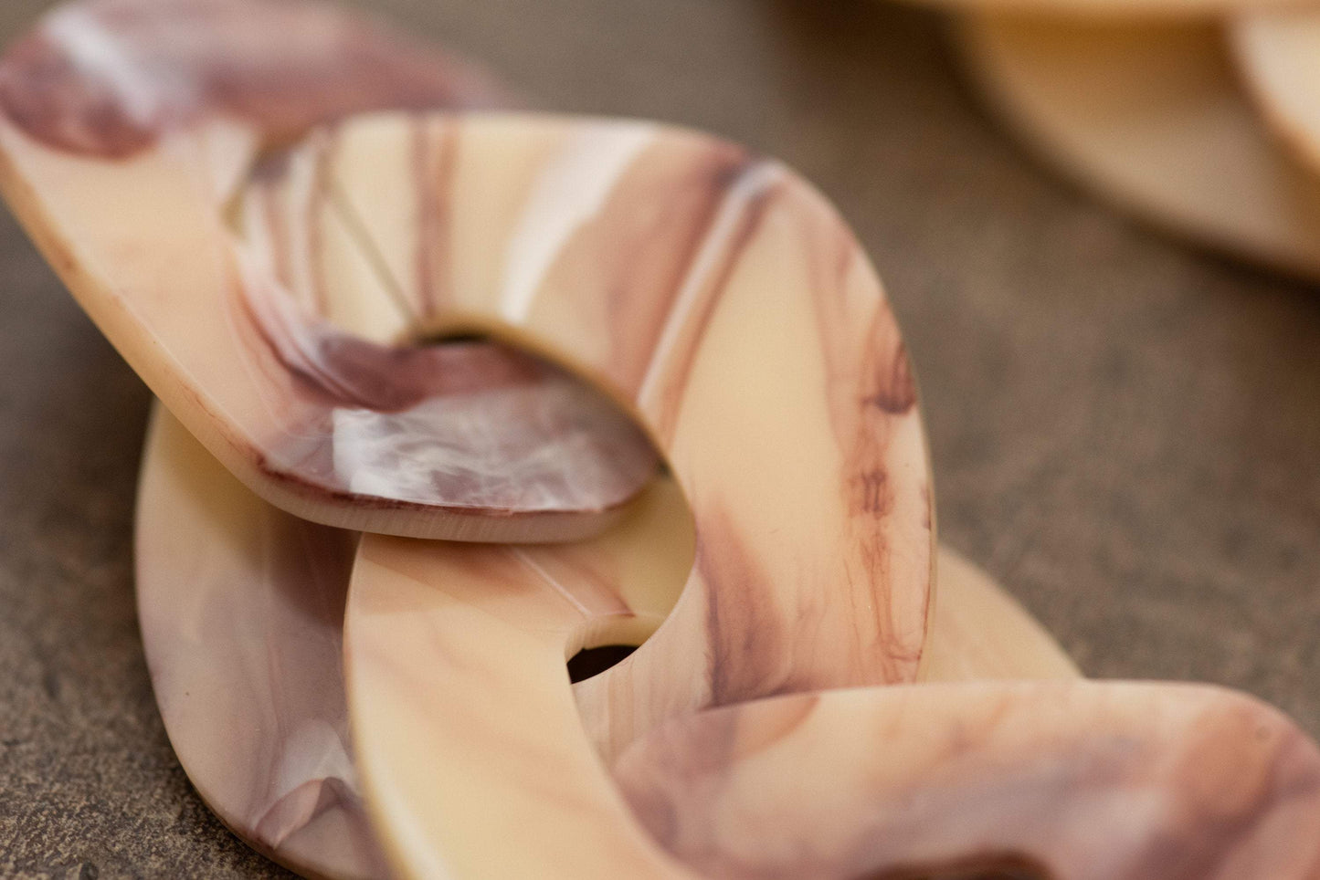 Oversized Caramel Latte Dangle Earrings - Closed Caption | Shop Vintage + Handmade. Always Sustainable. Never Wasteful.