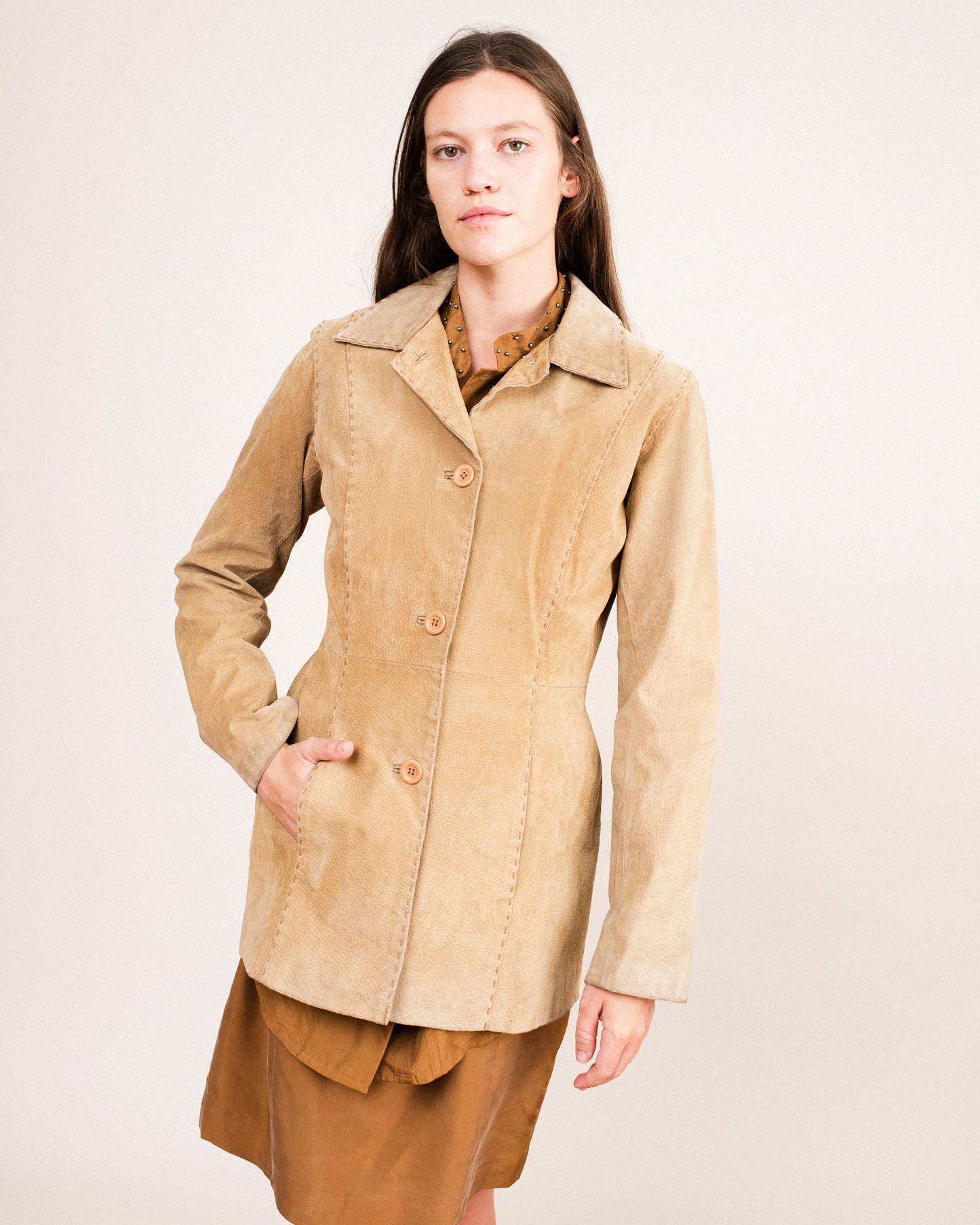 Vintage BB DAKOTA Pret A Porter Suede Patchwork Jacket / S