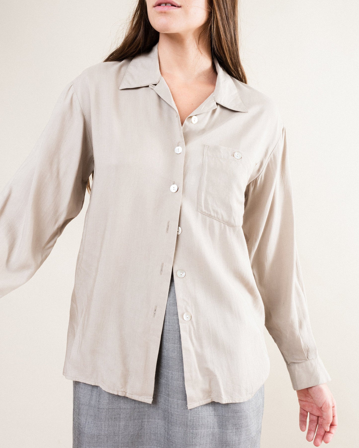 Vintage Smoke Button Up (S/M)