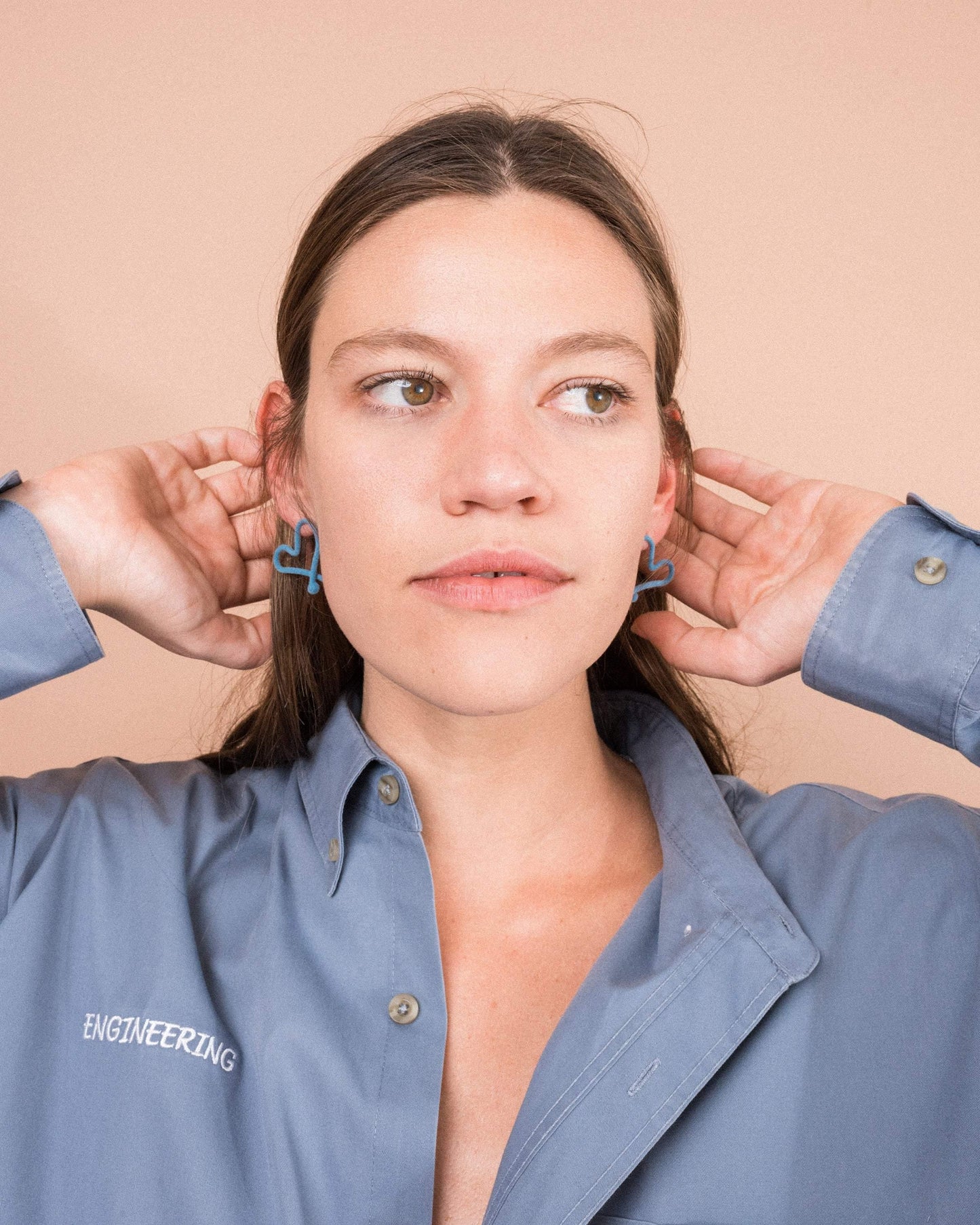 Powder Blue Velvet Heart Earrings - Closed Caption | Shop Vintage + Handmade. Always Sustainable. Never Wasteful.