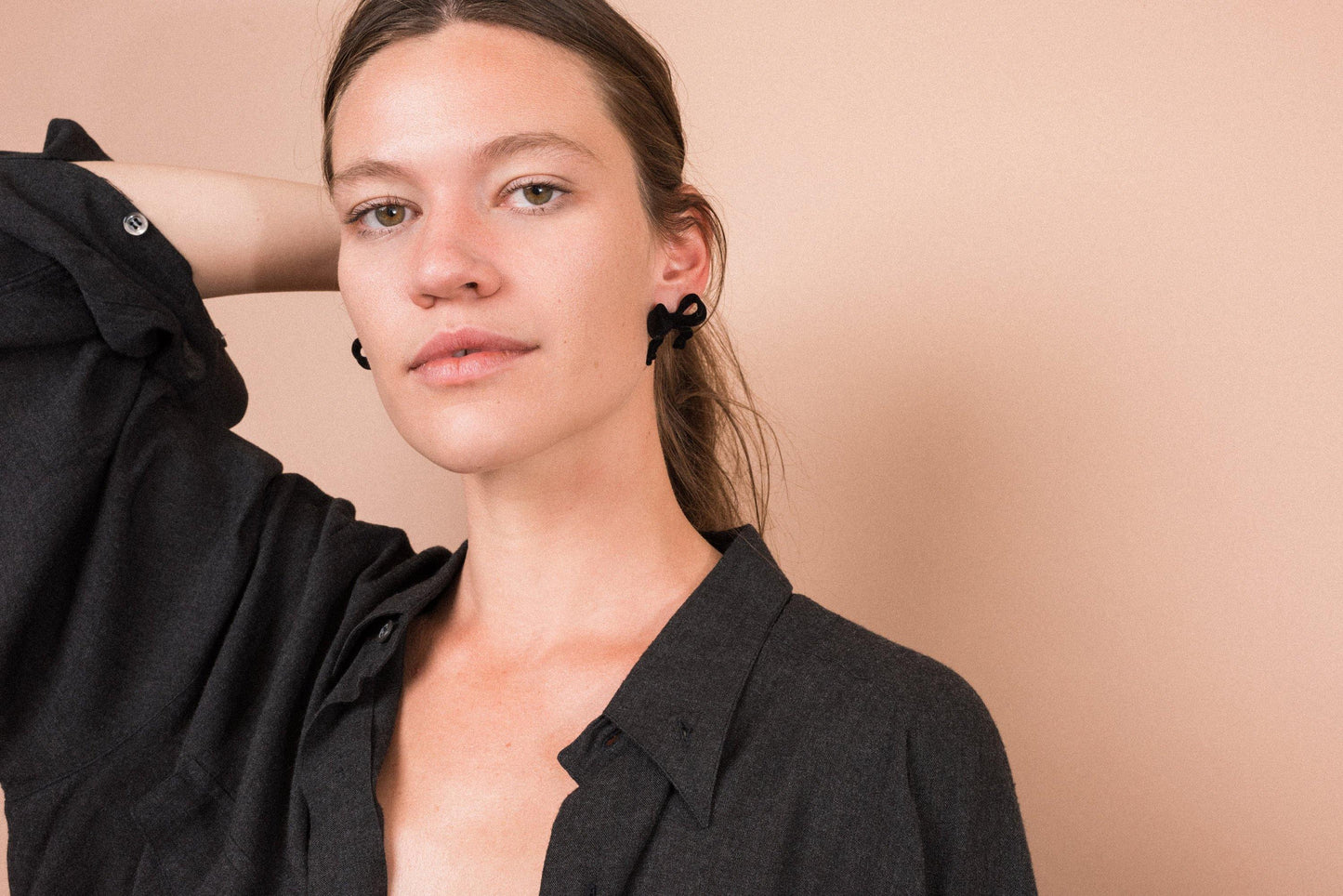 Black Velvet Bow Earrings - Closed Caption | Shop Vintage + Handmade. Always Sustainable. Never Wasteful.