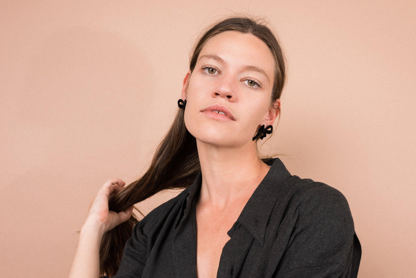 Black Velvet Bow Earrings - Closed Caption | Shop Vintage + Handmade. Always Sustainable. Never Wasteful.