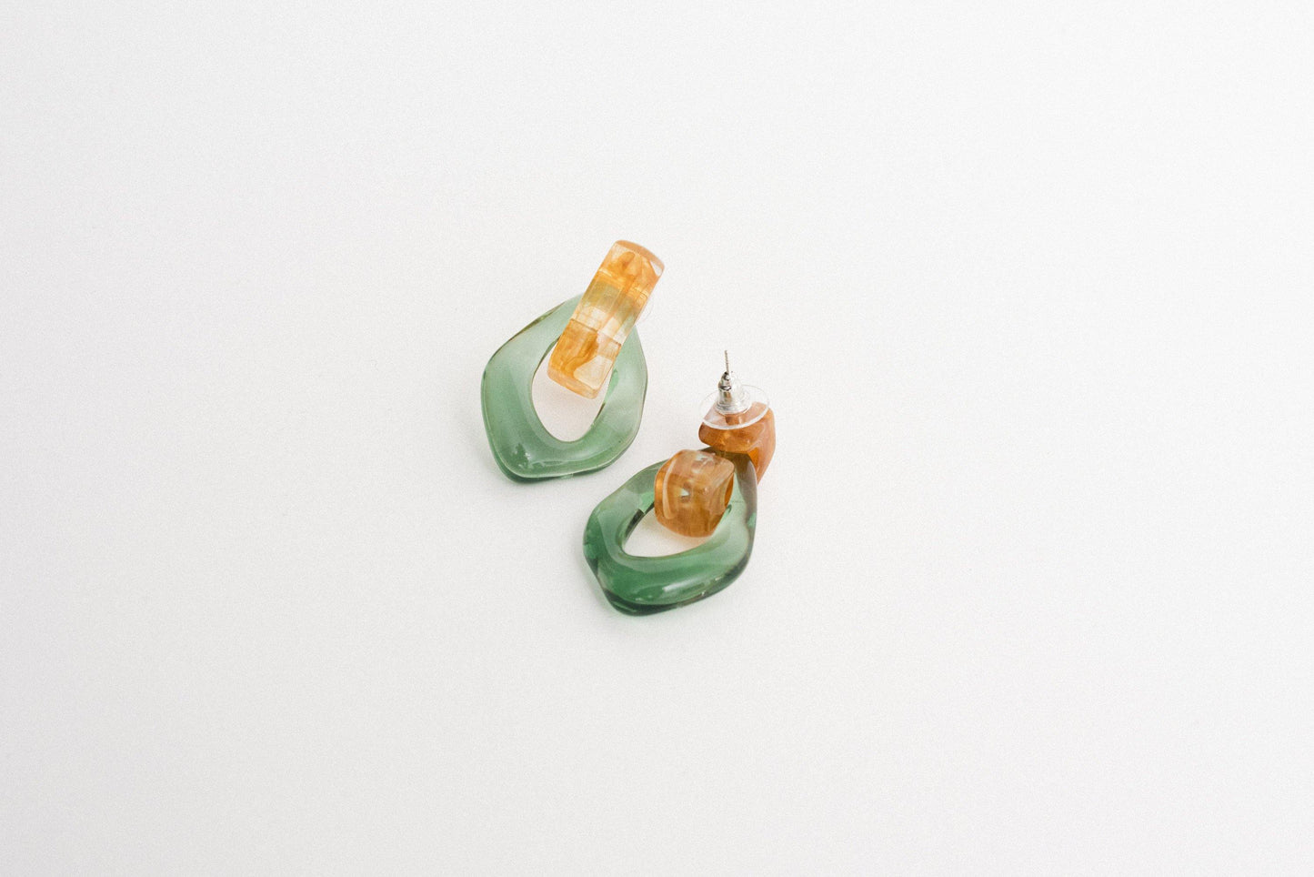 Pastel Geometric Dangle Earrings - Closed Caption | Shop Vintage + Handmade. Always Sustainable. Never Wasteful.