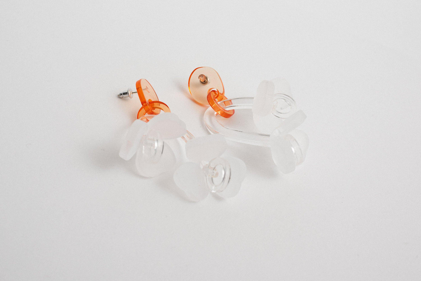 Orange Flower Dangle Earrings - Closed Caption | Shop Vintage + Handmade. Always Sustainable. Never Wasteful.