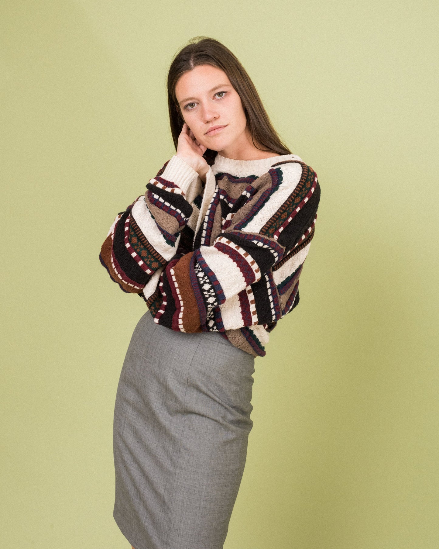 Vintage Crosshatch Mini Skirt (S)