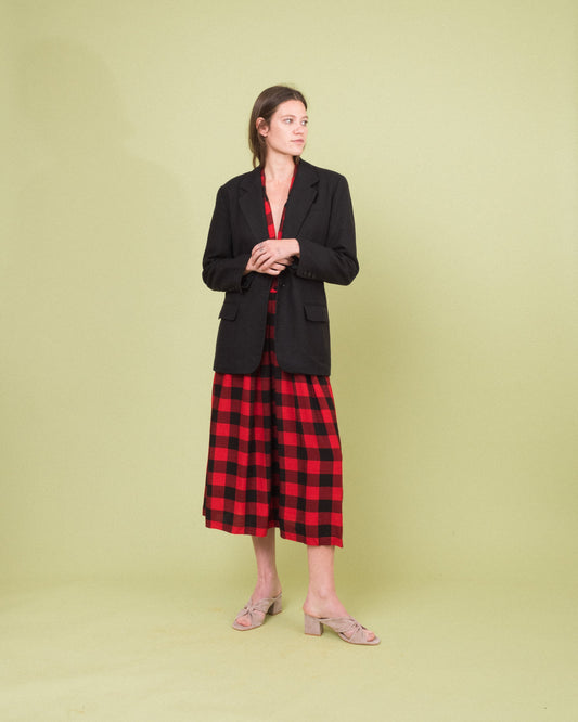 Vintage Black Wool Blazer (S/M)