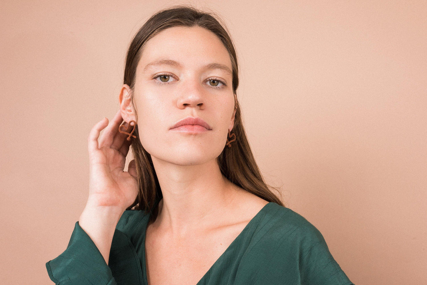Chocolate Velvet Heart Earrings - Closed Caption | Shop Vintage + Handmade. Always Sustainable. Never Wasteful.