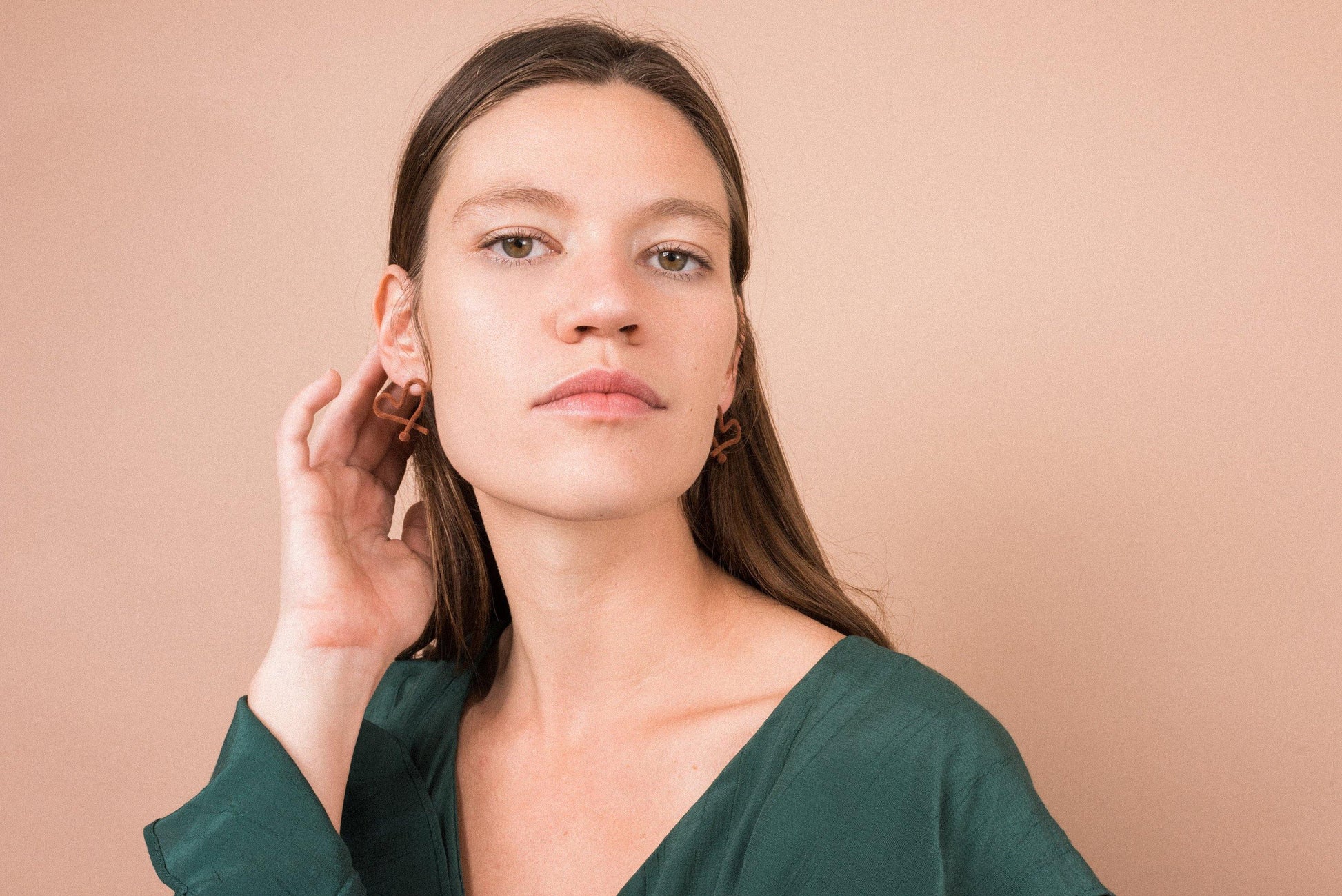 Chocolate Velvet Heart Earrings - Closed Caption | Shop Vintage + Handmade. Always Sustainable. Never Wasteful.