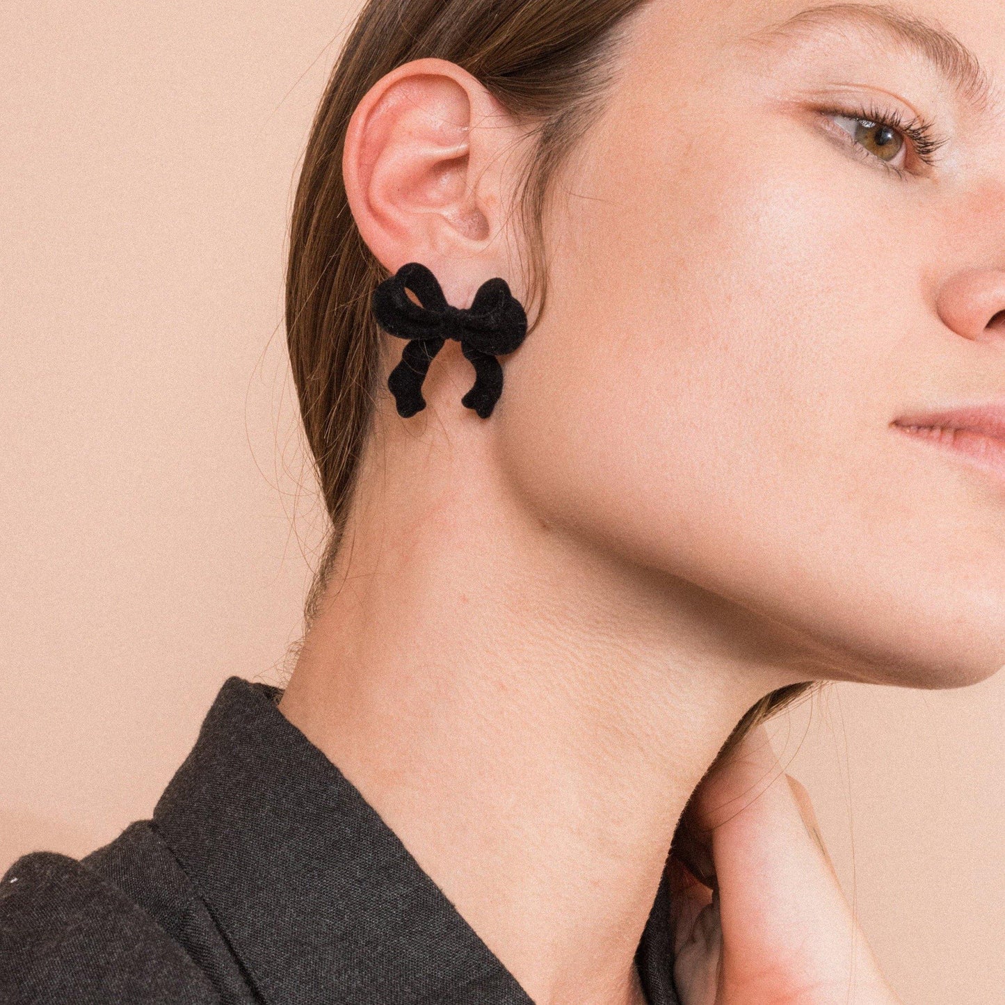 Black Velvet Bow Earrings - Closed Caption | Shop Vintage + Handmade. Always Sustainable. Never Wasteful.
