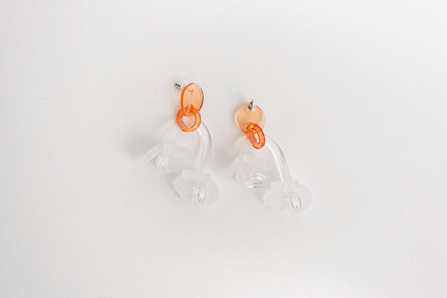 Orange Flower Dangle Earrings - Closed Caption | Shop Vintage + Handmade. Always Sustainable. Never Wasteful.