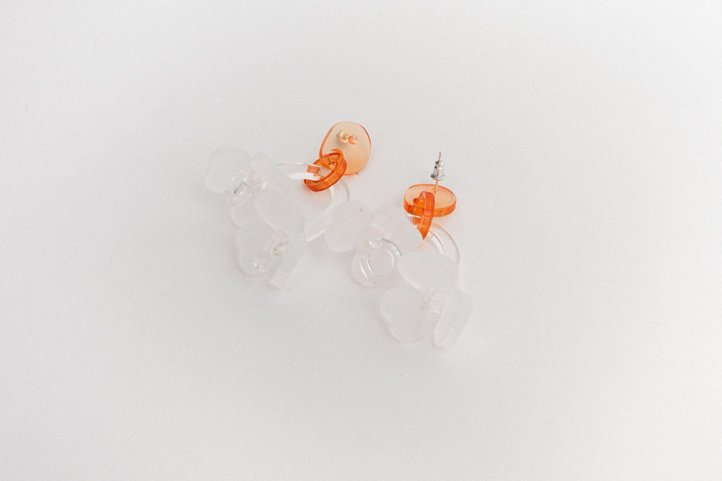 Orange Flower Dangle Earrings - Closed Caption | Shop Vintage + Handmade. Always Sustainable. Never Wasteful.