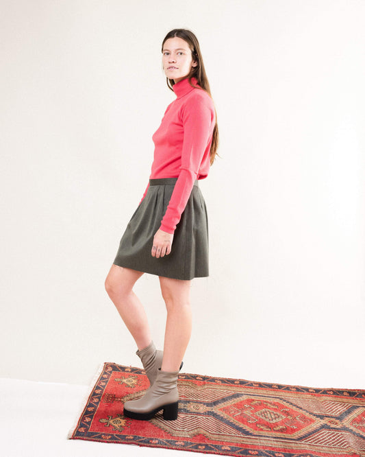 Vintage Coral Wool Turtleneck (S/M)