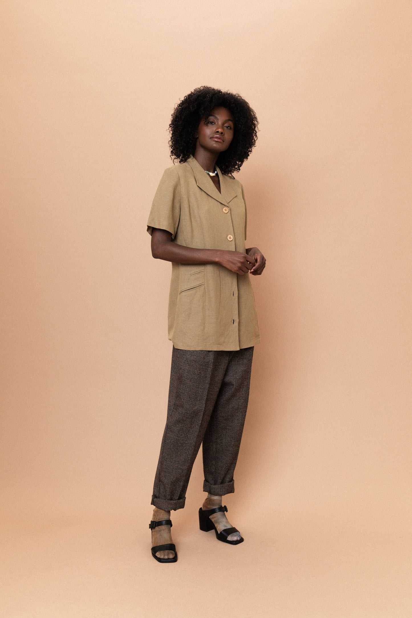 Vintage Clay Long Blouse (S/M)
