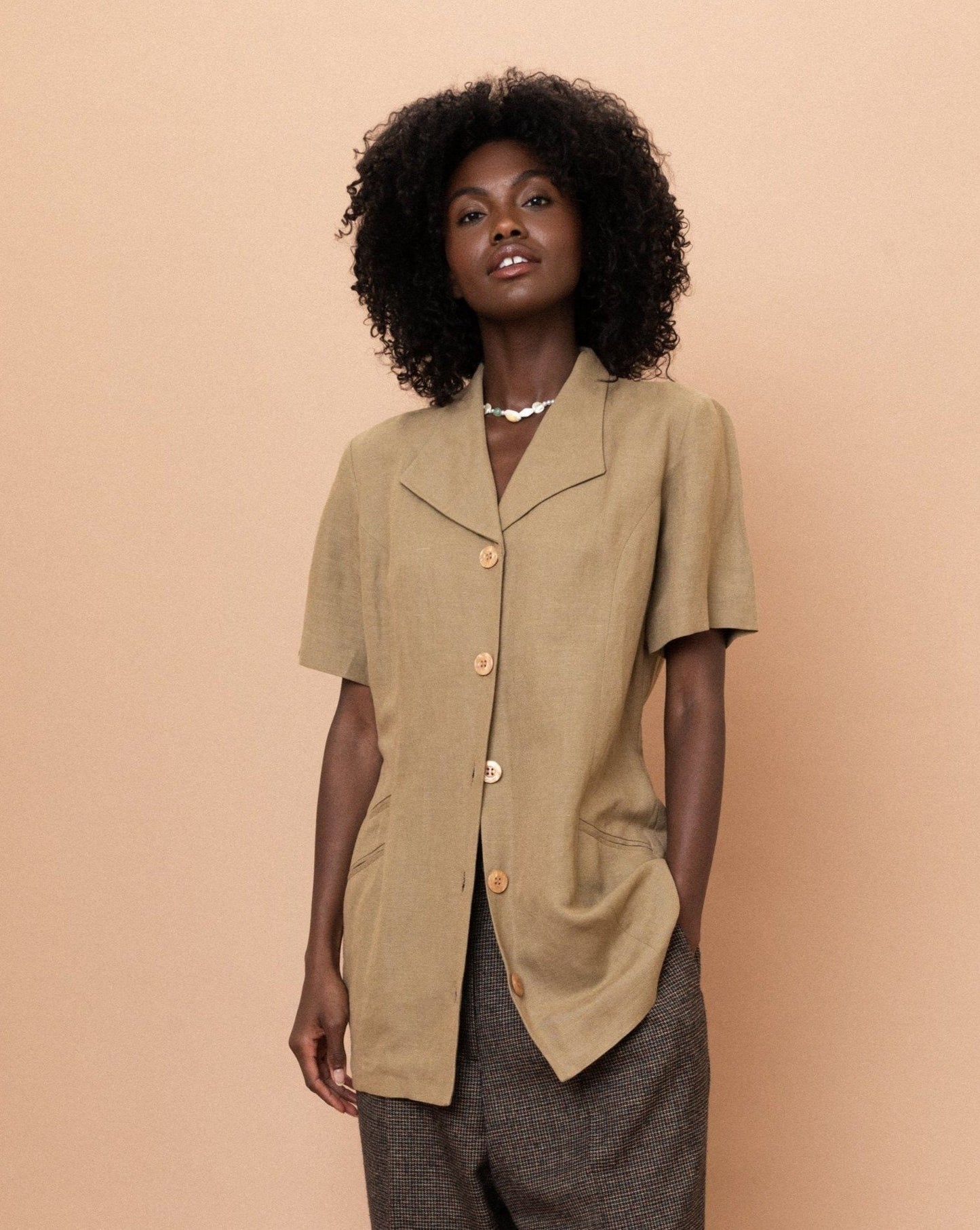 Vintage Clay Long Blouse (S/M)