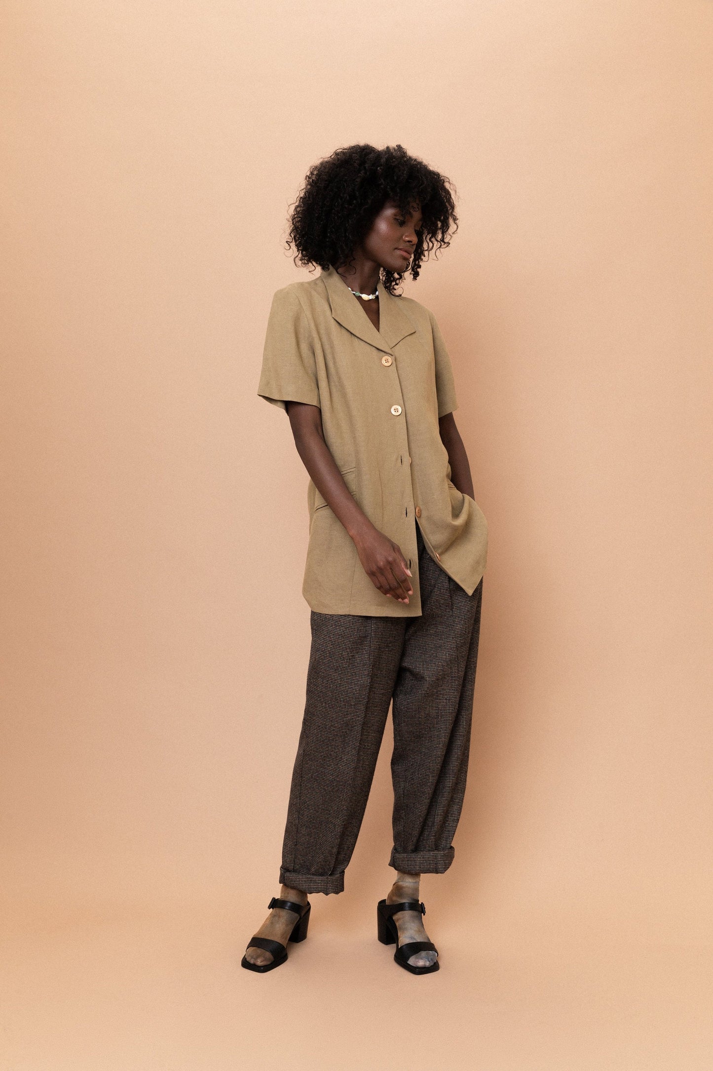 Vintage Clay Long Blouse (S/M)